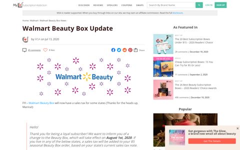 Walmart Beauty Box Update | MSA - My Subscription Addiction