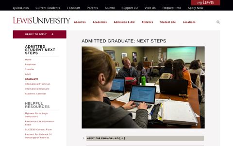 Admissions | Next Steps for Admitted ... - Lewis University