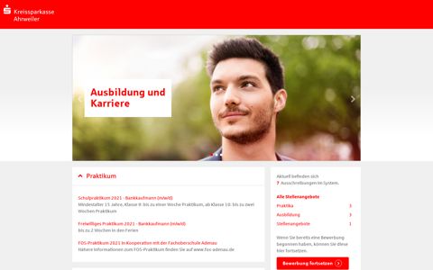 Kreissparkasse Ahrweiler Onlinebewerbung