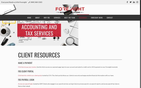 Client Resources - Foresight Business Solutions