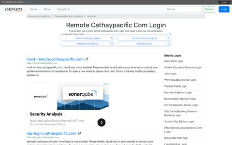 Remote Cathaypacific Com Login - LoginFacts