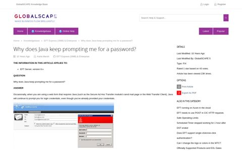 Why does Java keep prompting me for a password?