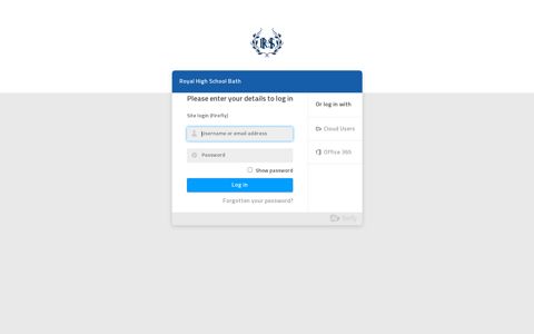 Site login (Firefly) - Royal High School Bath