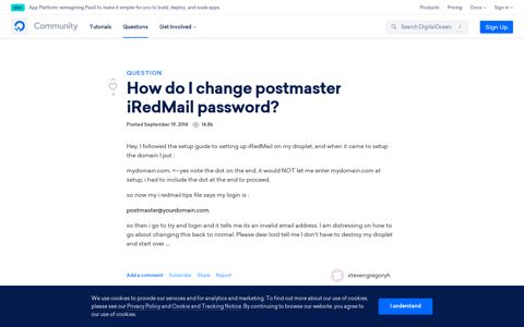 How do I change postmaster iRedMail password? | DigitalOcean