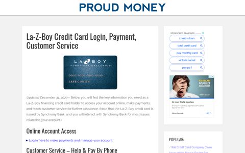 La-Z-Boy Credit Card Login, Payment, Customer Service ...