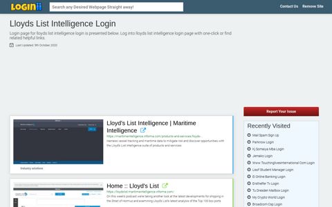 Lloyds List Intelligence Login - Loginii.com