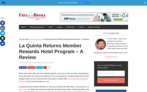 La Quinta Returns Member Rewards Hotel Program - A Review