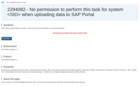 <SID> when uploading data to SAP Portal