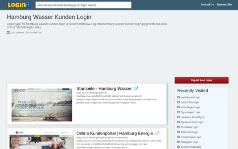 Hamburg Wasser Kunden Login - Loginii.com