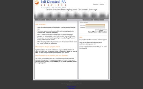 Self Directed IRA Services Inc. Login