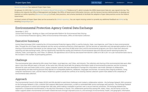 Environmental Protection Agency Central Data Exchange