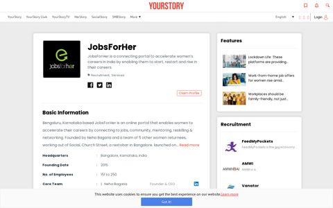 JobsForHer | YourStory