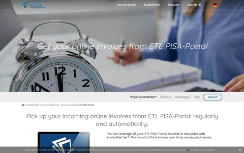 ETL PISA-Portal invoices - download automatically ...
