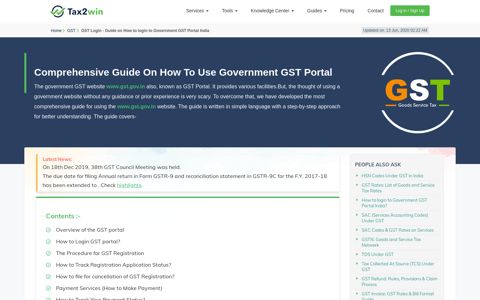 GST Login - Guide on How to login to Government GST Portal ...
