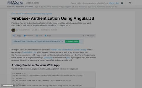 Firebase- Authentication Using AngularJS - DZone Mobile