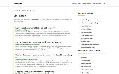 Llnl Login ❤️ One Click Access - iLoveLogin