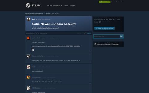 Gabe Newell's Steam Account :: Off Topic - Steam Community