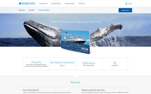 Holland America Line Rewards Visa® Card | Travel Rewards ...
