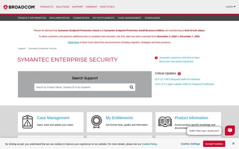 Symantec Enterprise Security - Broadcom Support Portal