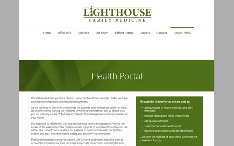 Health Portal - Lighthouse Family Medicine