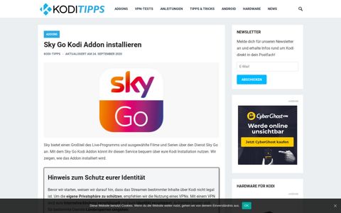 Sky Go Kodi Addon installieren – Kodi-Tipps.de
