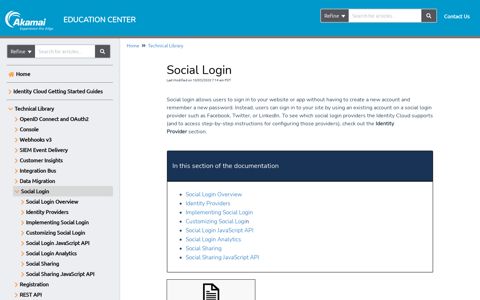 Social Login | Akamai Identity Cloud Education Center