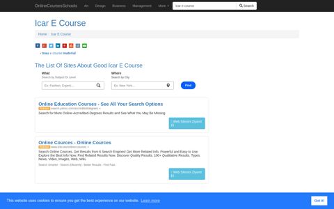 Icar E Course - OnlineCoursesSchools.com