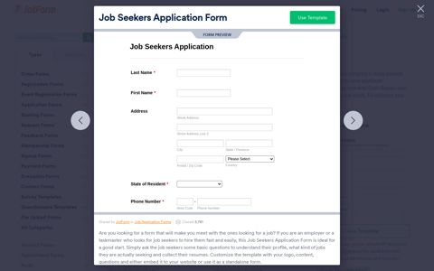 Job Seekers Application Form Template | JotForm