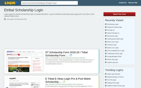 Etribal Scholarship Login - Loginii.com