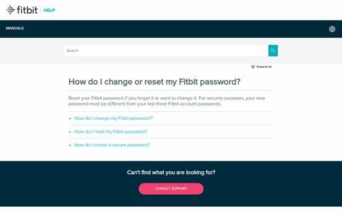 How do I change or reset my Fitbit password? - Fitbit Help