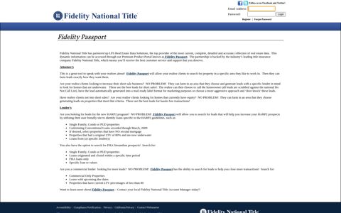 Fidelity Passport - Fidelity National Title
