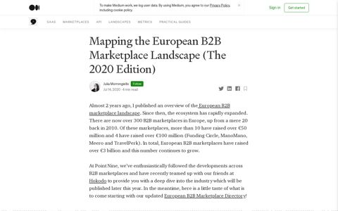Mapping the European B2B Marketplace Landscape (The ...