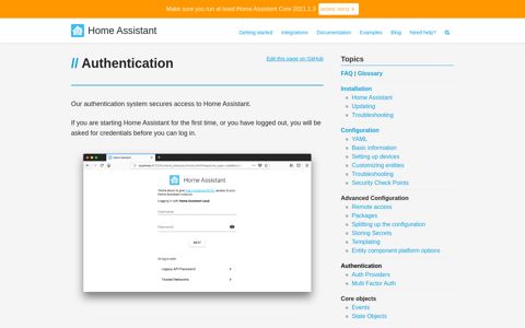 Authentication - Home Assistant