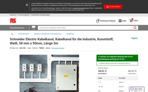TRK50 | Schneider Electric Kabelkanal, Kabelkanal für die ...