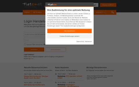 Kunden Login | flatex online Broker