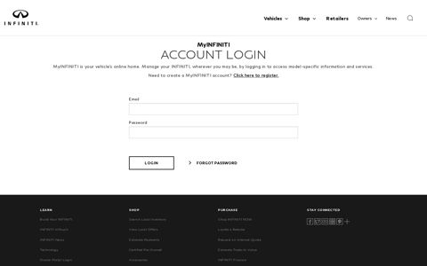 Owner Portal Login - INFINITI USA