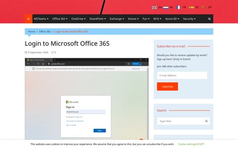 Login to Microsoft Office 365