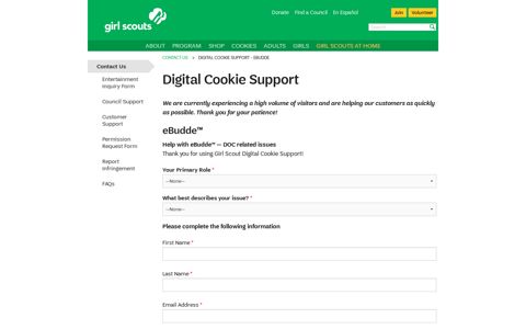 Digital Cookie Support - eBudde - Girl Scouts