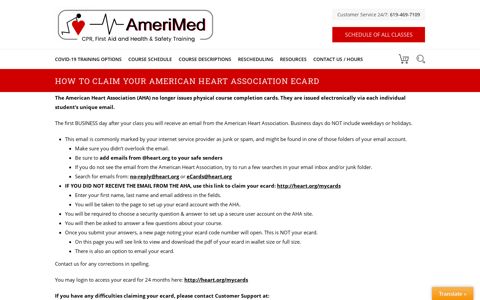How to Claim Your American Heart Association eCard