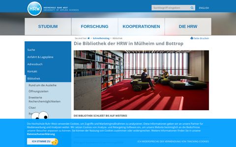 Die Bibliothek der HRW in Mülheim und Bottrop - Hochschule ...