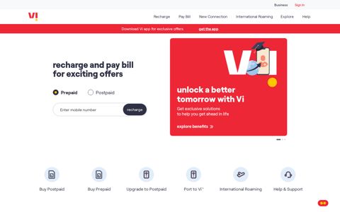 Vi™ - Vodafone & Idea Official Website | Mobile Recharge, Bill ...