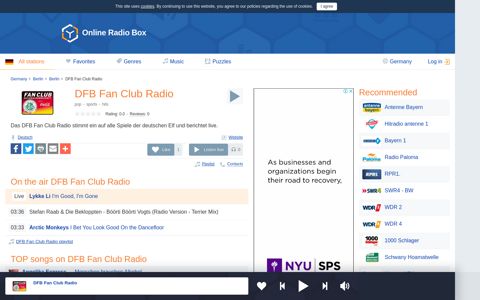 DFB Fan Club Radio Listen Live - Berlin, Germany | Online ...