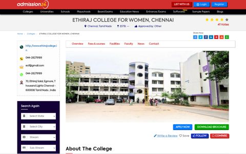 ETHIRAJ COLLEGE FOR WOMEN, CHENNAI, Chennai ...