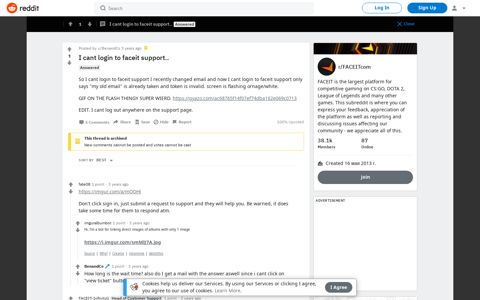 I cant login to faceit support.. : FACEITcom - Reddit