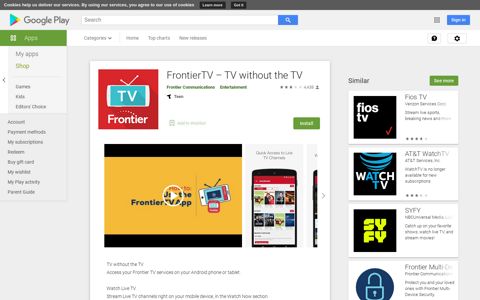 FrontierTV – TV without the TV - Apps on Google Play