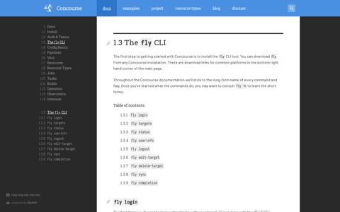 The fly CLI - Concourse CI
