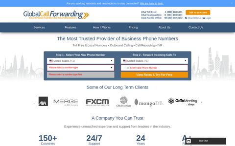 Global Call Forwarding: Virtual Phone Numbers for Business