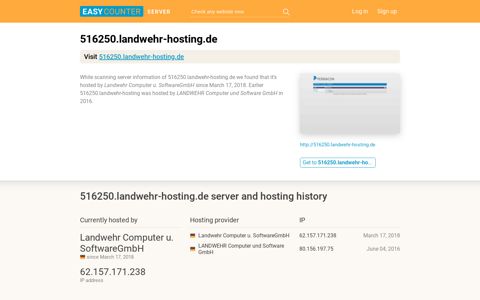 516250.landwehr-hosting.de server and hosting history