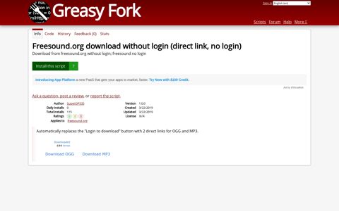 Freesound.org download without login (direct link, no login)