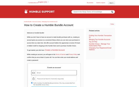 How to Create a Humble Bundle Account – Humble Bundle